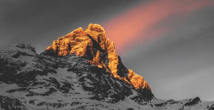 Sunset over Monte Cervino, Italy
