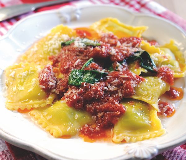 tortelli with spinach and ricotta
