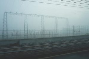 Milan train tracks Italy