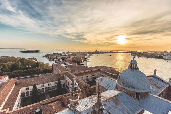 Venice lagoon sunset