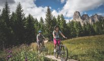 E-niking in Alta Badia mountains, Italy
