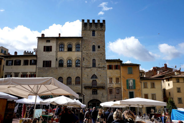 Piazza Grande on the day of the antiques market