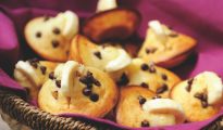 Chocolate chip and banana mini yoghurt muffins for picnic