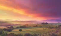 dawn in Tuscany