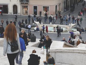 The Barcaccia Fountain, Rome