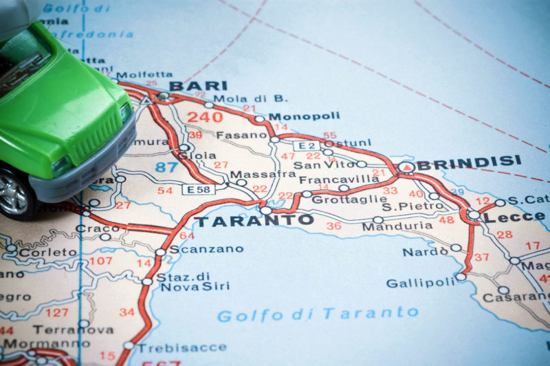 Puglia travel guide - may with toy car