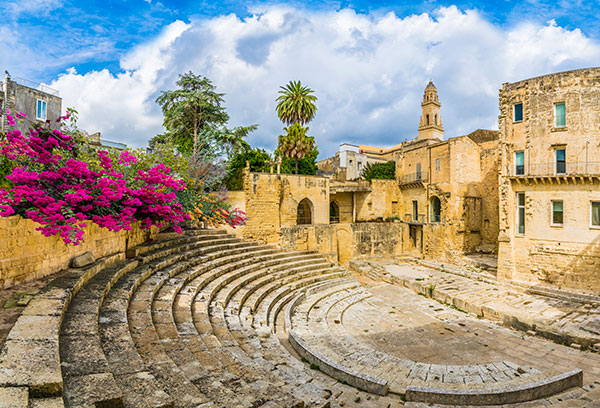 ancient roman theatre romans in lecce puglia