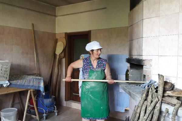 Mercedes in her kitchen