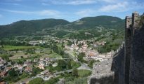 Looking down towards Ferentillo from Rocca di Precetto