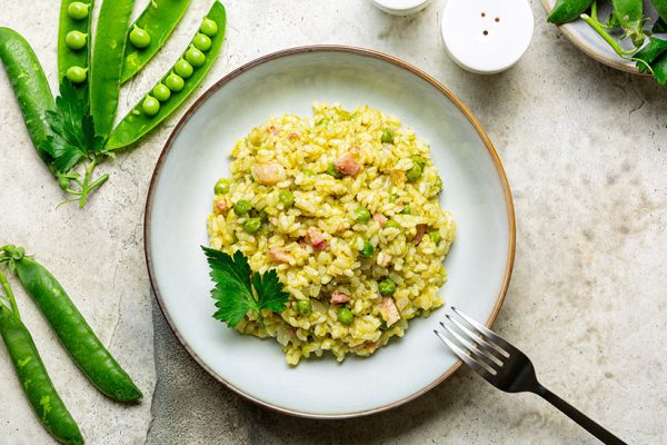 risotto with peas