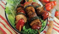 griddled chicken skewers