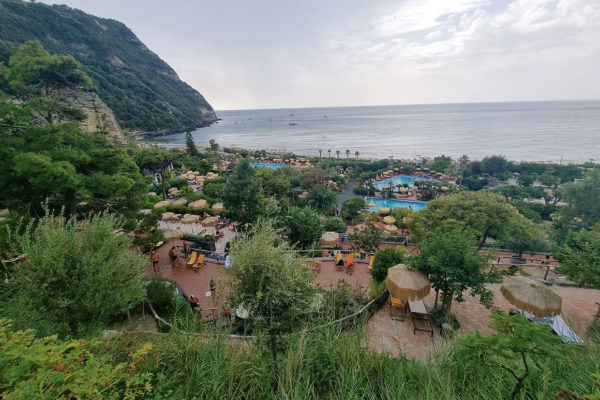 Aerial view of Poseidon Thermal Gardens in Ischia