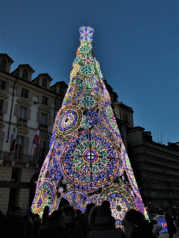Photo of LED Christmas tree on Piazza Castelo in Turin