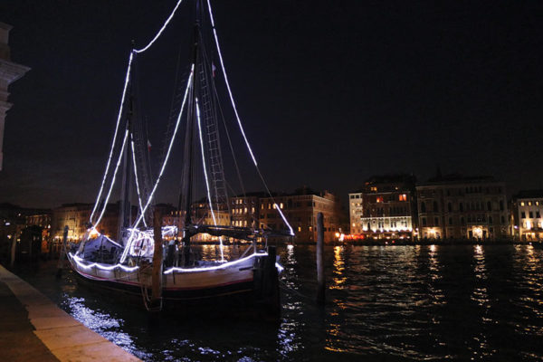 Venice II Nuovo Trionfo moored at Dogana Point