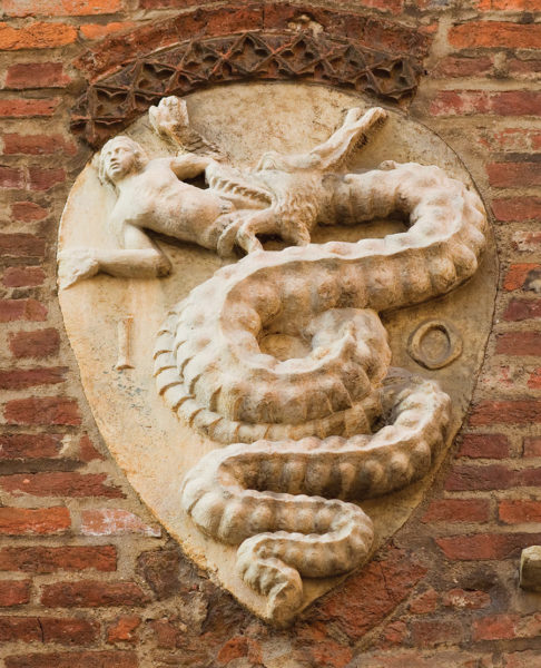 Biscione snake symbol in milan