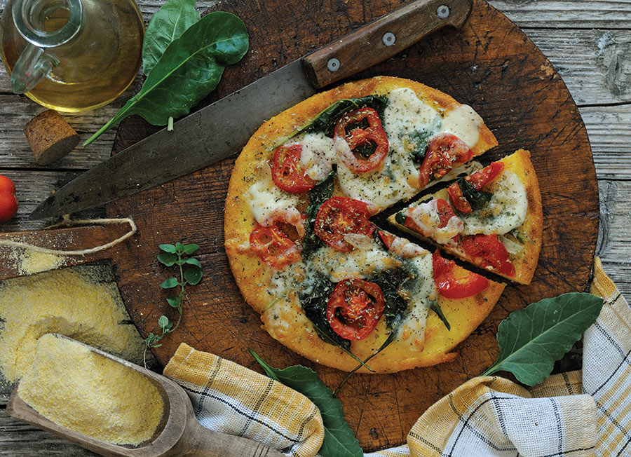 Polenta Pizza Margherita Recipe