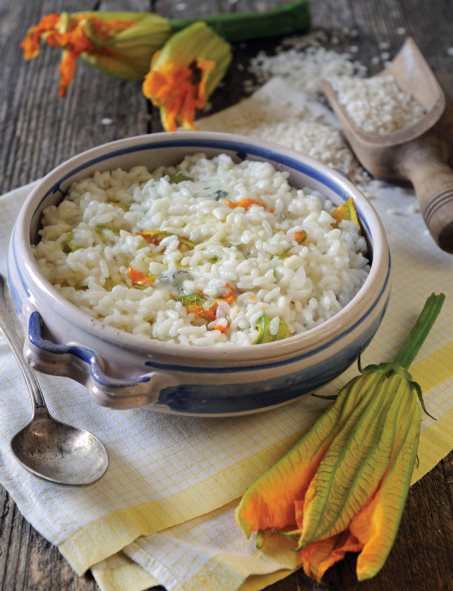 Courgette Flower and Risotto Italy Travel and Life