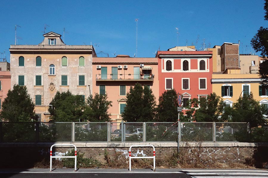 streets of pigneto in suburban rome