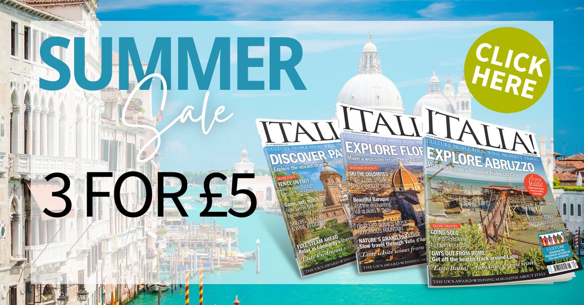 Try 3 issues of Italia! for just £5!