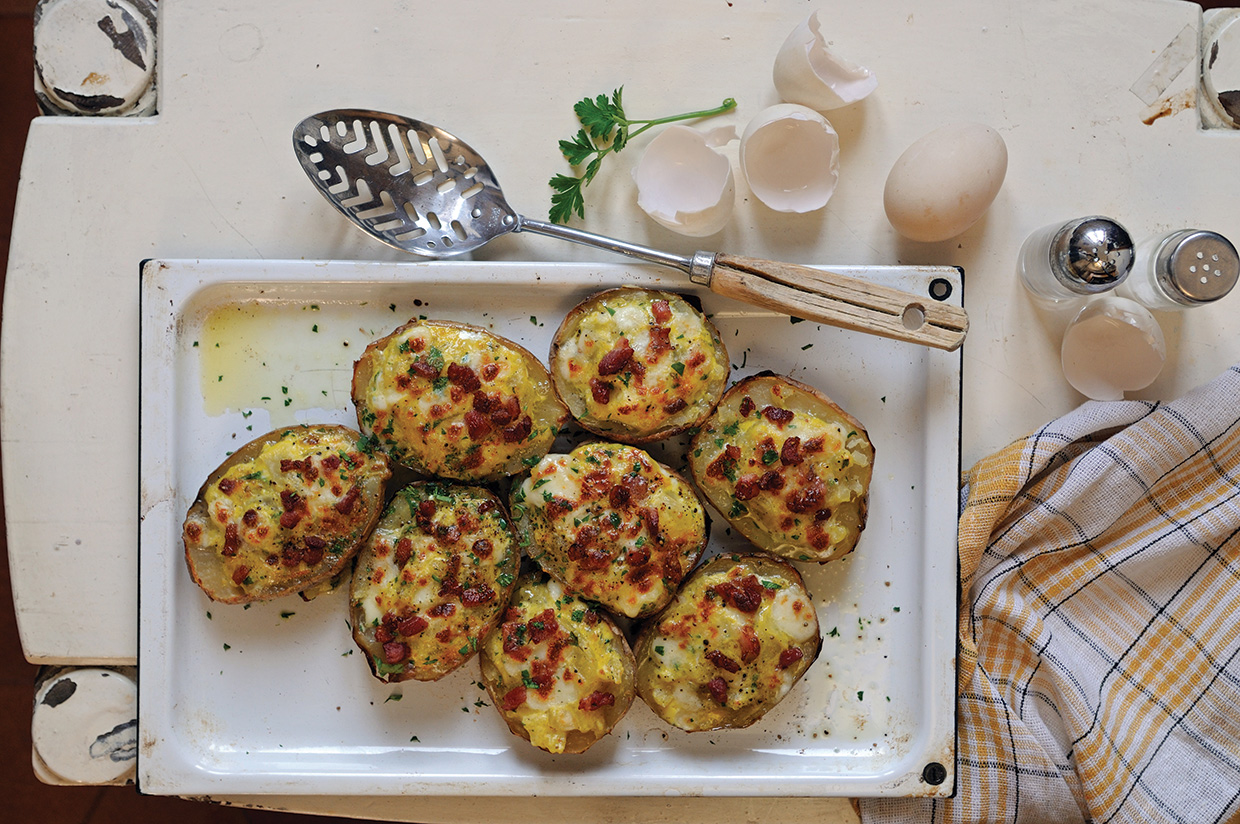 All day italian breakfast stuffed potato recipe