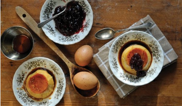 Italian creme caramel with dessert recipe ingredients