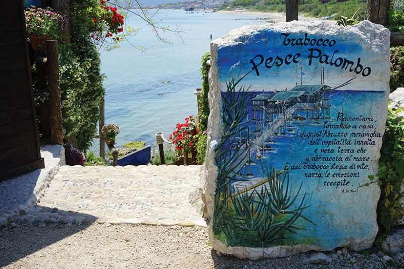 Trabocchi Coast restaurant serving traditional fish soup