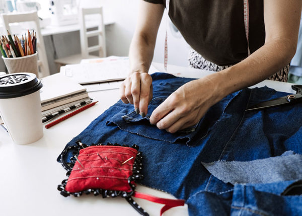 upcycling vintage denim into new fashion