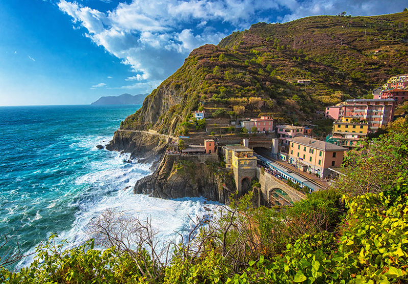 Manarola railway station, Cinque Terre, Italy