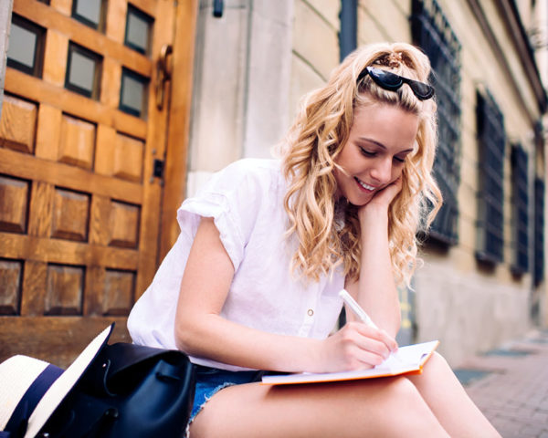 Woman writing