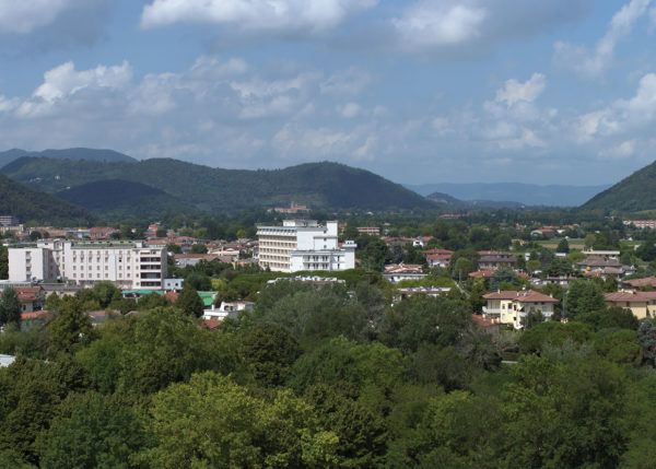 Panoramic view of Abano terme and colli euganei