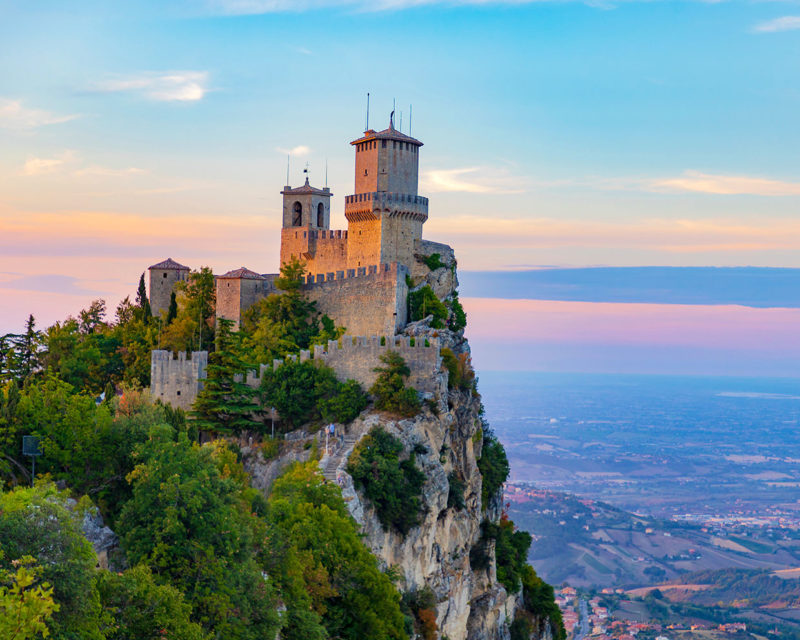 Guaita Tower view from san marino 