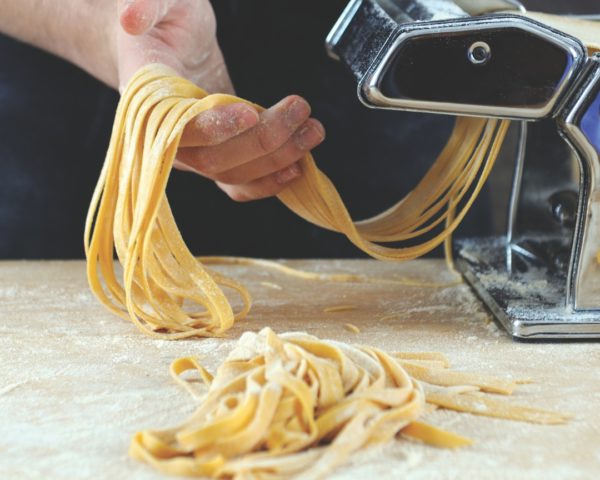 Basic Egg Pasta - tagliatelle rolled from machine