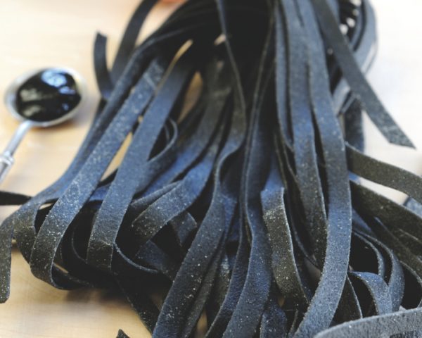 cuttlefish ink tagliatelle pasta