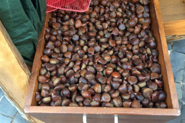 Chestnuts for sale at vallerano's chestnut festival