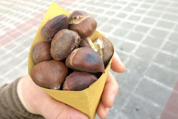 chestnuts in a paper cone